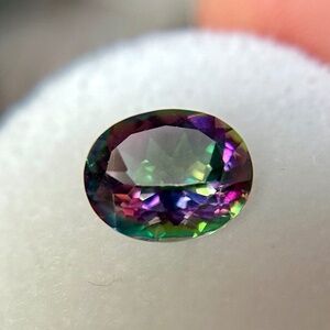 🌈 3.34 CT Mystic Topaz RAINBOW Iridescent Blue Purple Oval Gem